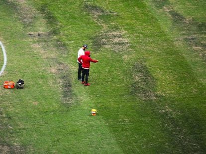 La cancha del Azteca el pasado 10 de noviembre. 