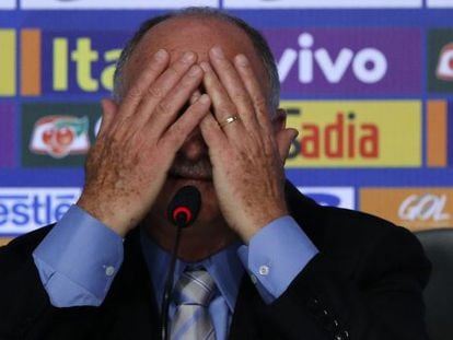 Scolari, en una rueda de prensa. 