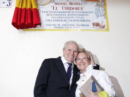 Manuel Ben&iacute;tez y su entonces esposa Martina Fraysse, en 2014.
