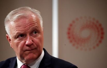 Olli Rehn, Governor of the Bank of Finland, on May 29, 2019 in London.
