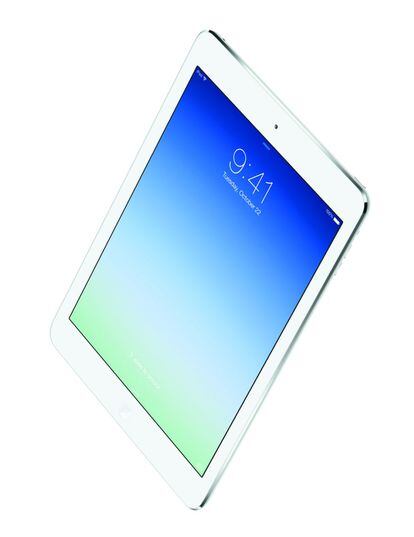 iPad Air, con pantalla de 9,7 pulgadas, pesa 469 gramos. A partir de 479 euros.