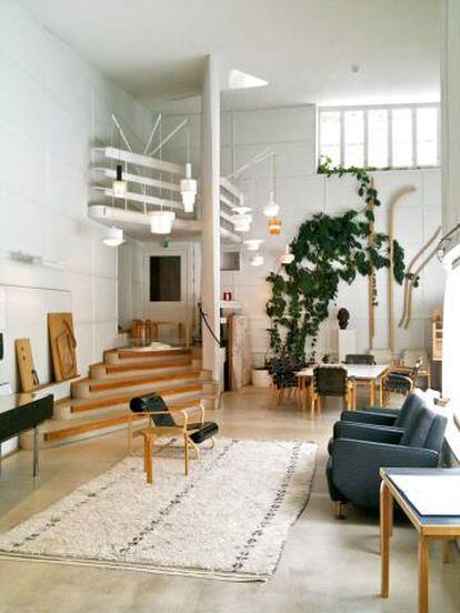 Uno de los espacios del estudio de Alvar Aalto en Helsinki. 