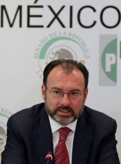 El secretario de Relaciones Exteriores, Luis Videgaray, este lunes en Ciudad de M&eacute;xico. 