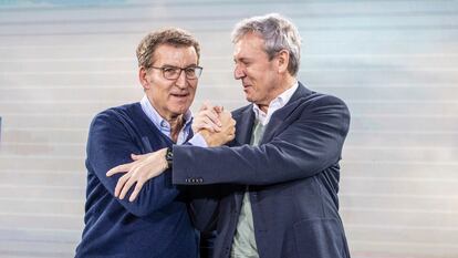 Feijóo y Rueda, el pasado día 21 en Ourense.