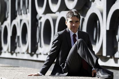 Albert Soler, ayer en la puerta del Consejo Superior de Deportes, en Madrid.