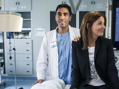 Julián Villacastín y Mercedes Ortiz, cardiólogo y paciente.