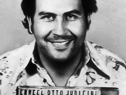 Fotografía policial de Pablo Escobar.