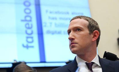 El fundador de Facebook, Mark Zuckerberg, el pasado miércoles en el Congreso de EE UU.