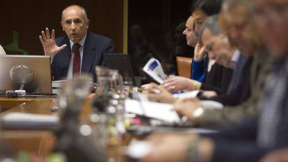 El consejero Erkoreka, durante su intervención.