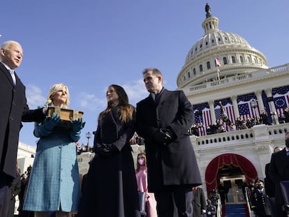 Joe Biden se juramente como presidente 46 de Estados Unidos, este miércoles, en Washington.