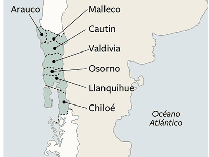 Provincias en las que hay mapuches