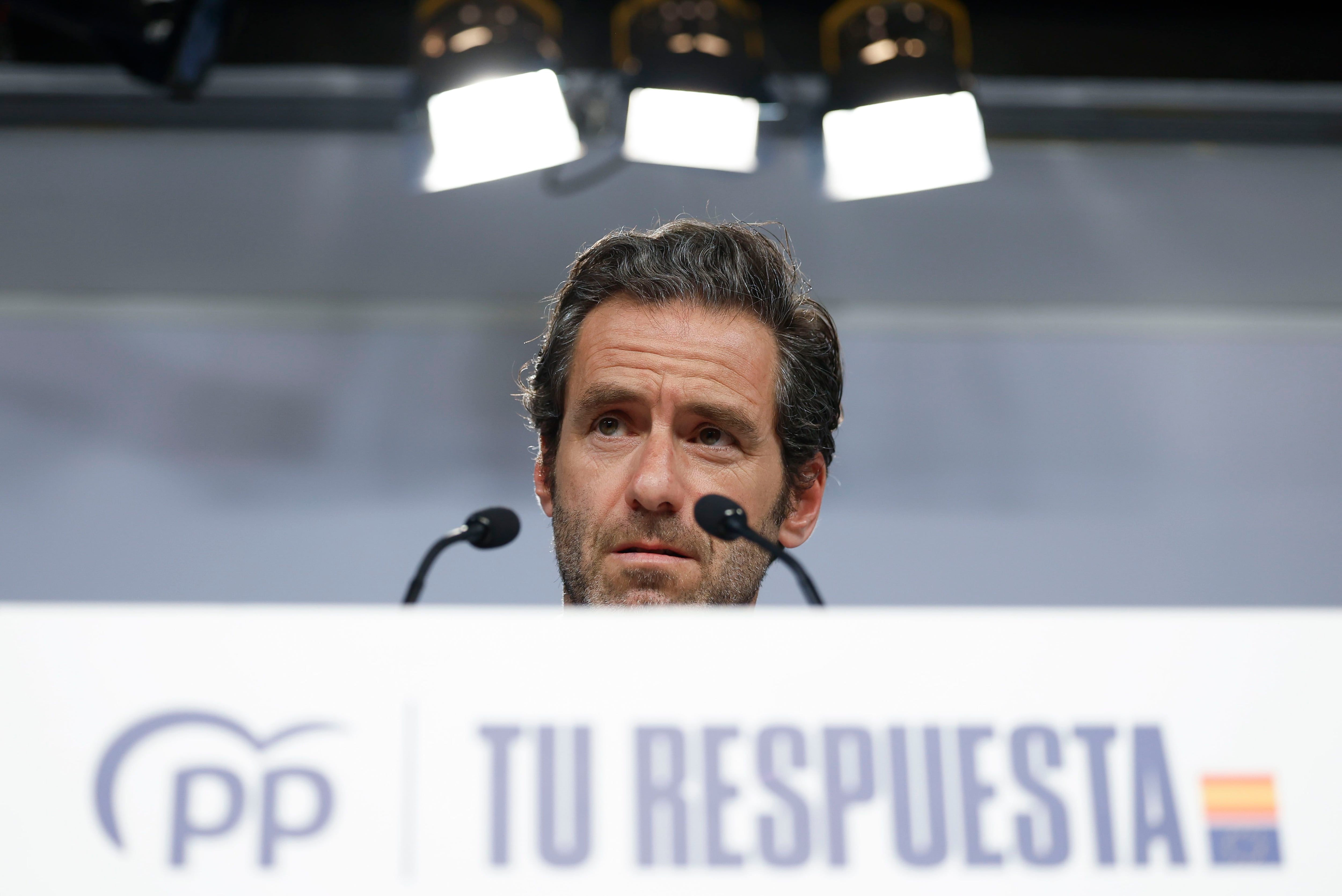 MADRID, 18/06/2024.- El portavoz del PP, Borja Sémper, durante la rueda de prensa ofrecida este martes en la sede del partido, en Madrid. 