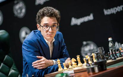 Caruana, hace un mes, en el Torneo de Candidatos de Yekaterimburgo (Rusia)
