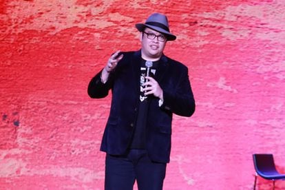 humorista mexicano Franco Escamilla, durante una presentación en Los Ángeles, en enero de 2018.