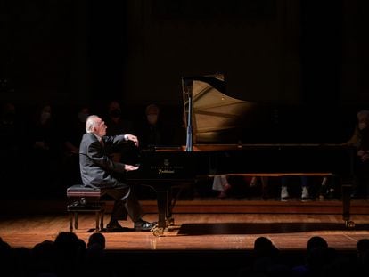 Maurizio Pollini, durante su actuación en el Palau.