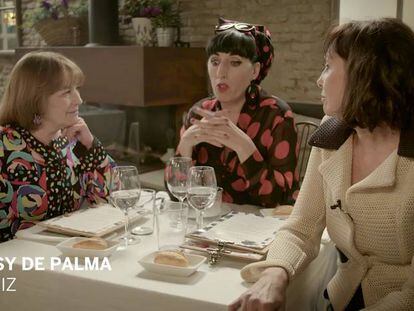 Carmen Maura, María Barranco y Rossy de Palma en el rodaje del anuncio de Campofrío.