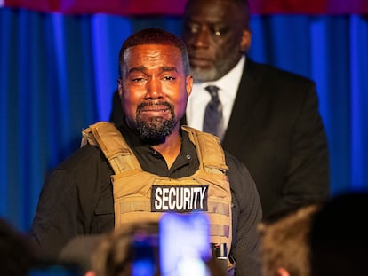 Kanye West, en su primer acto de campaña en North Charleston, Carolina del Sur, el 19 de julio de 2020.