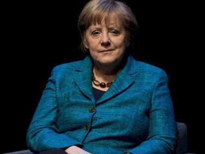 La canciller Angela Merkel es entrevistada el jueves en un acto p&uacute;blico en Berl&iacute;n. 