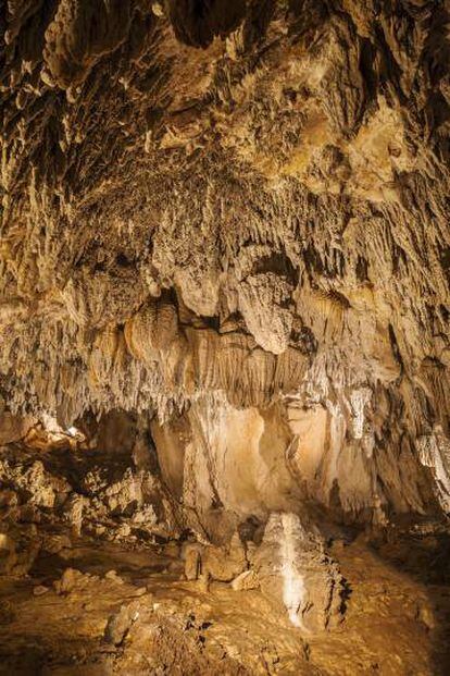 Interior de la cueva de Ikaburu, en el pueblo de Urdax (Navarra).