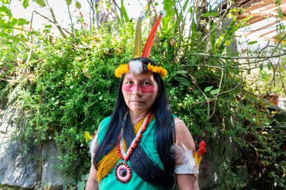 Alicia Cahuiya, lideresa Huaorani y dirigente de Género y Familia de la Confederación de Nacionalidades Indígenas del Ecuador (Conaie).
