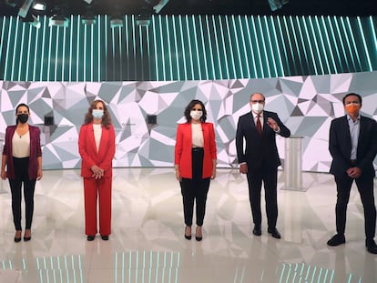 El debate electoral de Telemadrid, en imágenes