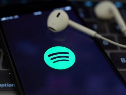 Aplicaci&oacute;n m&oacute;vil de la plataforma musical Spotify
