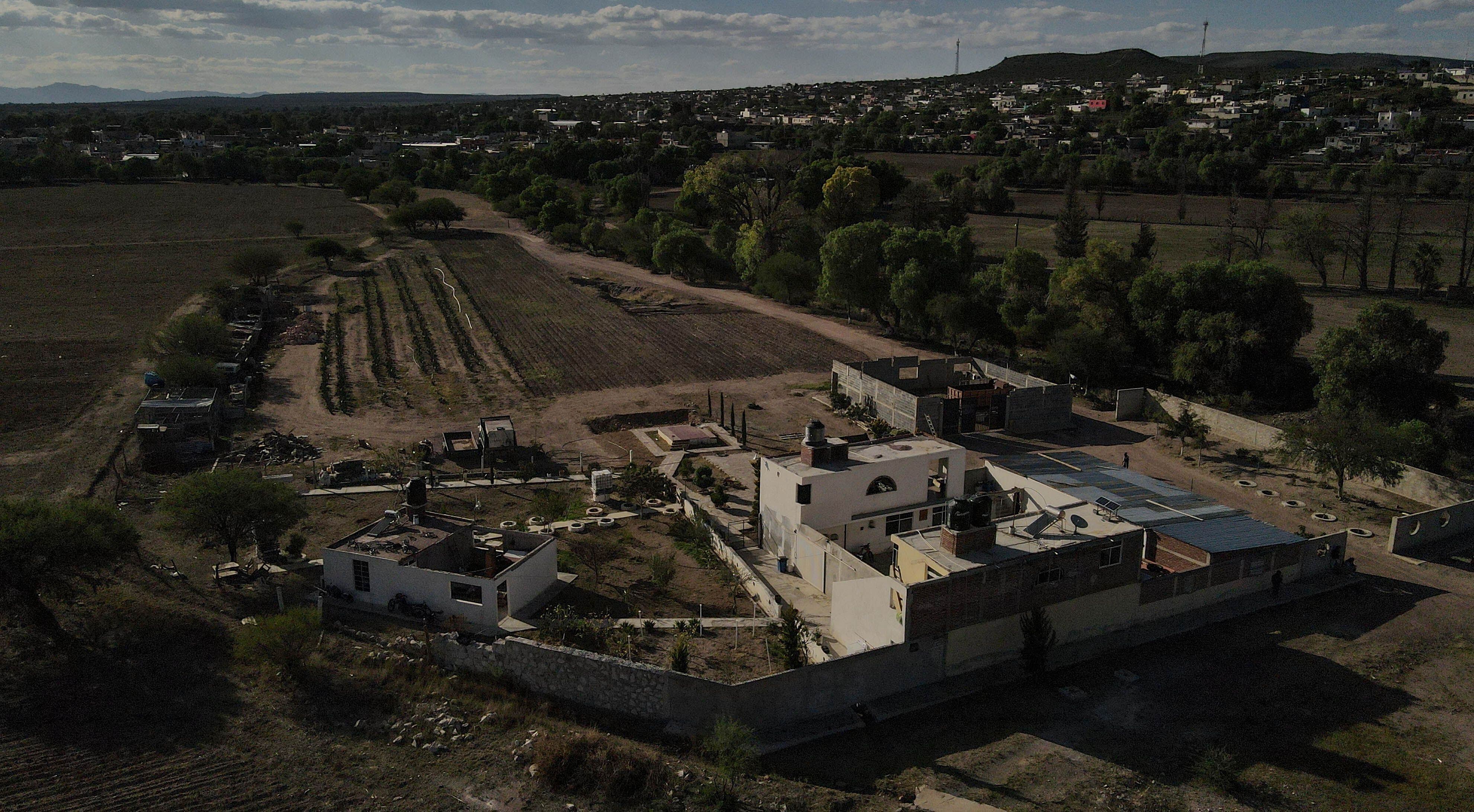 Vista del rancho El Portrerito, ubicado en la comunidad de Malpaso, en Zacatecas, donde fueron secuestrados los siete adolescentes.