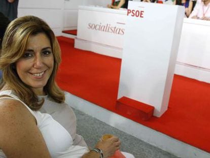 Susana D&iacute;az, este s&aacute;bado, al comenzar el Comit&eacute; Federal del PSOE. 