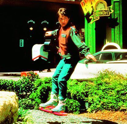 Michael J. Fox en su papel de Marty McFly en 'Regreso al futuro 2'.