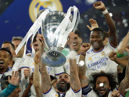 El Real Madrid celebra su decimocuarta Champions.