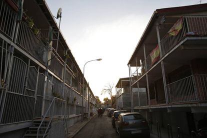 Las calles del barrio Unión Vecinal de Absorción (UVA) de Hortaleza