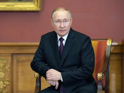 Vladímir Putin, este martes en San Petersburgo.