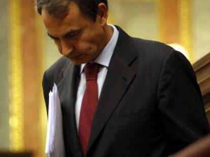 El expresidente Zapatero, en mayo de 2010 tras anunciar las reformas