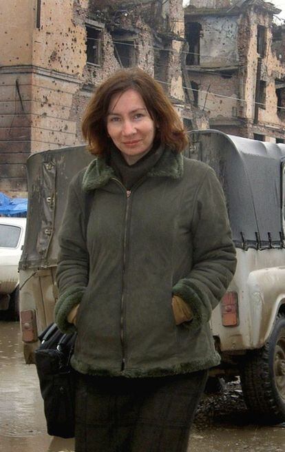Natalia Estemírova, en una foto de archivo de 2004
