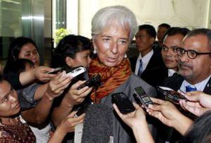 La directora del Fondo Monetario Internacional (FMI), Christine Lagarde, en Yakarta, Indonesia.