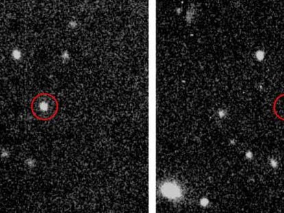 El estallido de rayos gamma GRB050904, cada vez menos brillante, observado en infrarrojos.