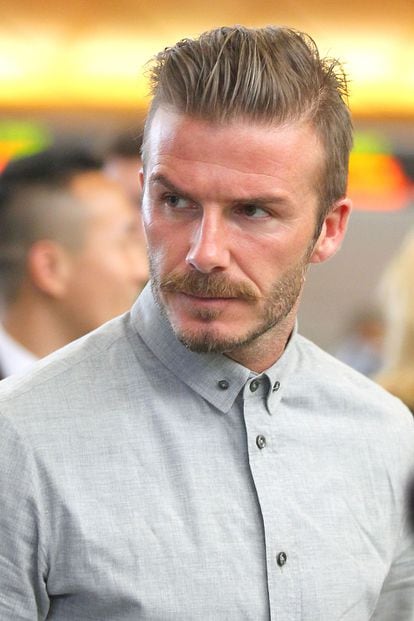 David Beckham no descuida ni un pelo de su bigote.