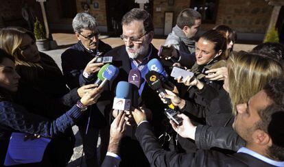 El presidente del Gobierno, Mariano Rajoy, este s&aacute;bado en Toledo.