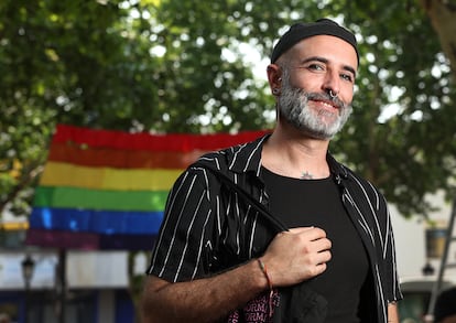 Leo Gómez, secondary school teacher at a school in the Community of Madrid, on June 27. 