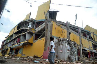 Edificio dañado por el terremoto en la ciudad indonesia de Palu, el 29 de septiembre.