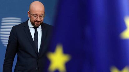 El presidente del Consejo Europeo, Charles Michel, este jueves en Bruselas.
