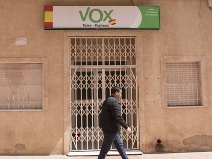La sede de Vox en Torre-Pacheco, Murcia.