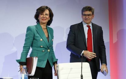 Ana Botín, presidenta de Santander, y José Antonio Álvarez Álvarez, su consejero delegado.