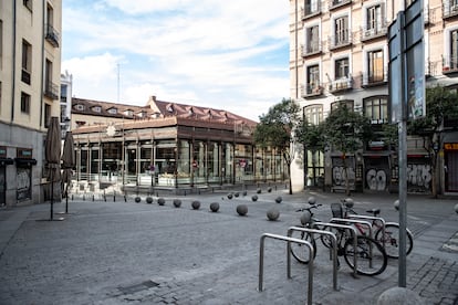 El mercado de San Miguel en marzo de 2020.