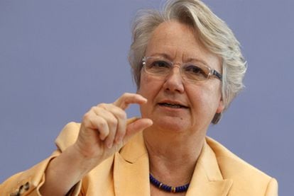 La ministra de Educación, Annette Schavan, en Berlín, en octubre pasado.