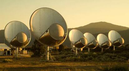 Instalación en California del proyecto SETI que intenta captar señales de civilizaciones extraterr