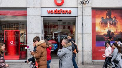 Una tienda de vodafone en Madrid.