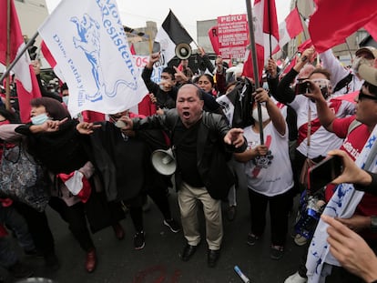 Protesta contra el presidente de Perú, Pedro Castillo, el día del bicentenario de su independencia, el pasado 28 de julio en Lima.