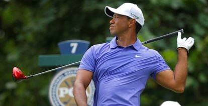El golfista estadounidense Tiger Woods en un torneo en 2014
