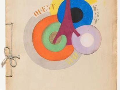 Portada creada por el artista Robert Delaunay para un libro de 1918 que contiene un poema de Vicente Huidobro. 
